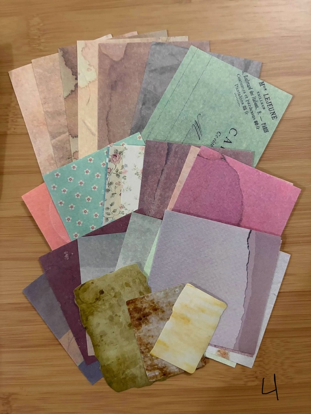 Vintage-Inspired Pastel Decorative Paper Pack by